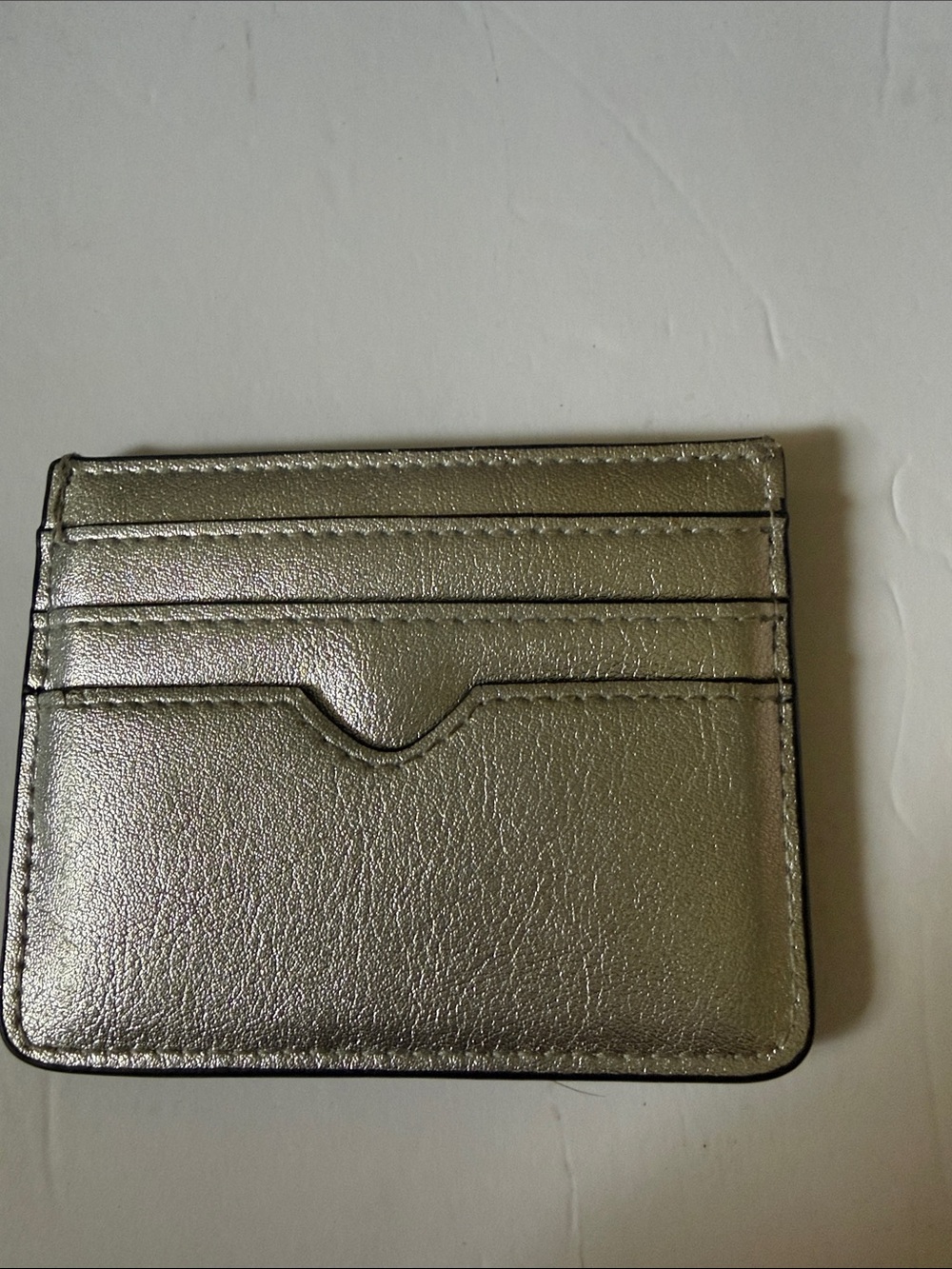Slim Metallic Silver Card & Key Holder - Women's Accessory